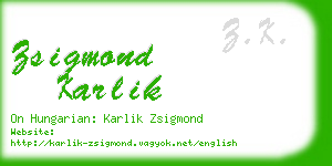 zsigmond karlik business card